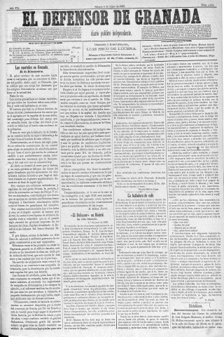 'El Defensor de Granada  : diario político independiente' - Año V Número 2124  - 1886 Junio 05