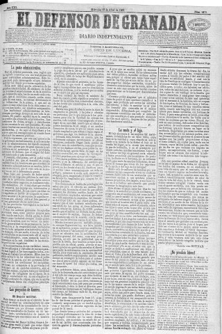 'El Defensor de Granada  : diario político independiente' - Año VIII Número 2479  - 1887 Abril 27