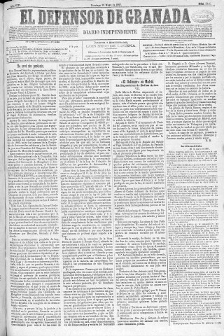 'El Defensor de Granada  : diario político independiente' - Año VIII Número 2511  - 1887 Mayo 29
