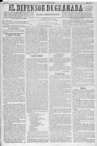 'El Defensor de Granada  : diario político independiente' - Año VIII Número 2516  - 1887 Junio 03