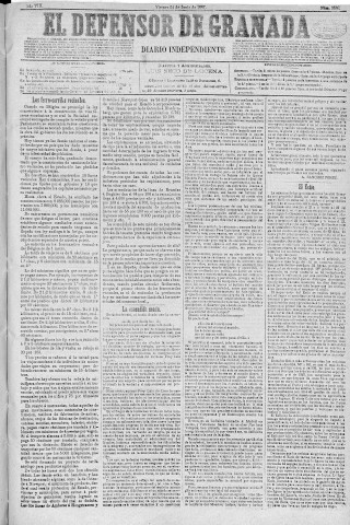 'El Defensor de Granada  : diario político independiente' - Año VIII Número 2536  - 1887 Junio 24