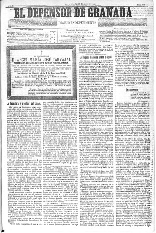 'El Defensor de Granada  : diario político independiente' - Año XI Número 3460  - 1890 Enero 11