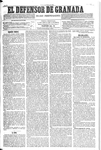 'El Defensor de Granada  : diario político independiente' - Año XI Número 3511  - 1890 Marzo 03