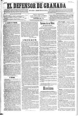 'El Defensor de Granada  : diario político independiente' - Año XI Número 3517  - 1890 Marzo 09