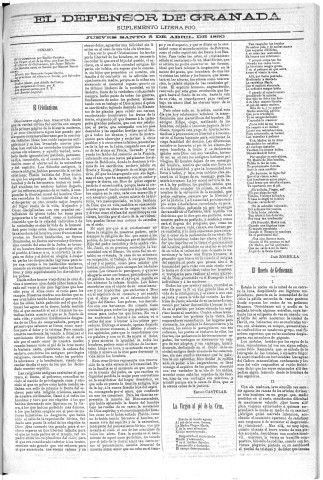 'El Defensor de Granada  : diario político independiente' - Año XI Número   - 1890 Abril 03