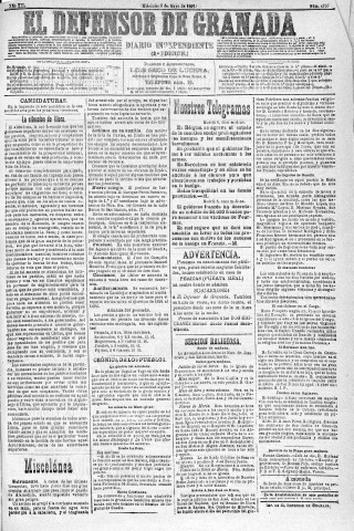 'El Defensor de Granada  : diario político independiente' - Año XII Número 4210 2ª ed. - 1891 Mayo 06