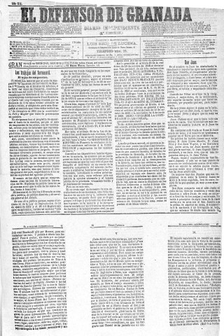 'El Defensor de Granada  : diario político independiente' - Año XII Número 4291 1ª ed. - 1891 Junio 24