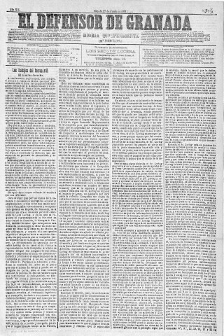 'El Defensor de Granada  : diario político independiente' - Año XII Número 4298 2ª ed. - 1891 Junio 27