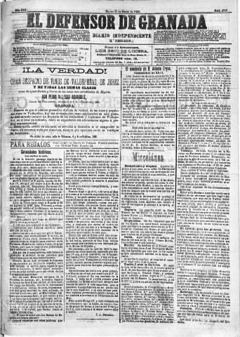 'El Defensor de Granada  : diario político independiente' - Año XIII Número 4762 2ª ed. - 1892 Marzo 29