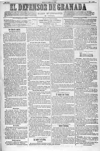 'El Defensor de Granada  : diario político independiente' - Año XIII Número 4856 2ª ed. - 1892 Mayo 24