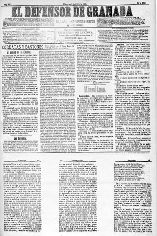 'El Defensor de Granada  : diario político independiente' - Año XIII Número 4880 1ª ed. - 1892 Junio 08