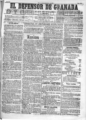 'El Defensor de Granada  : diario político independiente' - Año XIII Número 5051 2ª ed. - 1892 Septiembre 21