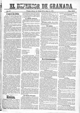 'El Defensor de Granada  : diario político independiente' - Año XV Número 6840 1ª ed. - 1894 Junio 30