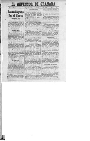 'El Defensor de Granada  : diario político independiente' - Año XVII Número 9161  - 1896 Junio 18