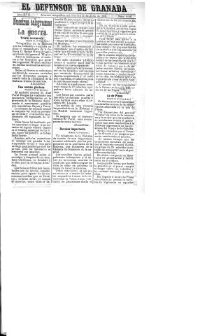 'El Defensor de Granada  : diario político independiente' - Año XVII Número 9217  - 1896 Julio 31