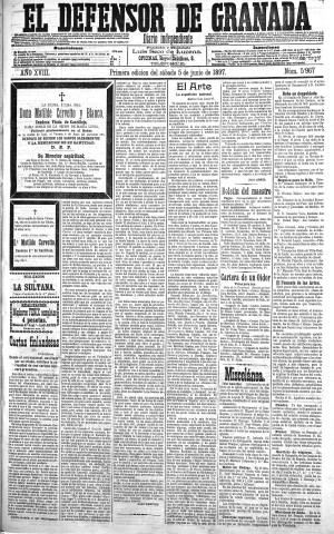 'El Defensor de Granada  : diario político independiente' - Año XVIII Número 5967 1ª ed. - 1897 Junio 05