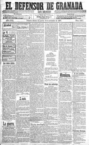 'El Defensor de Granada  : diario político independiente' - Año XVIII Número 9817 1ª ed. - 1897 Noviembre 04