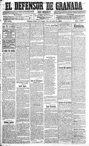 'El Defensor de Granada  : diario político independiente' - Año XVIII Número 9847 1ª ed. - 1897 Diciembre 04
