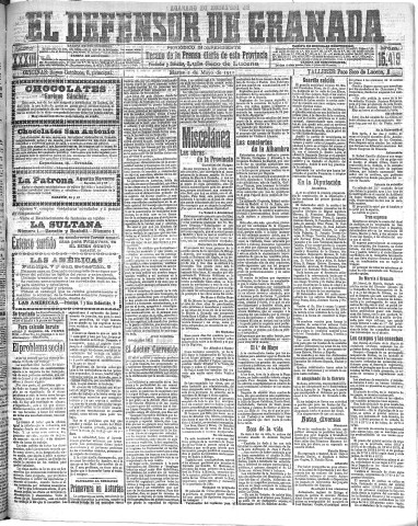 'El Defensor de Granada  : diario político independiente' - Año XXXIII Número 15419  - 1911 Mayo 02