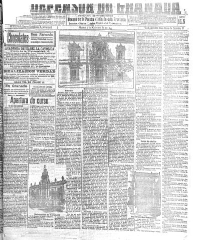 'El Defensor de Granada  : diario político independiente' - Año XXXIII Número 15571  - 1911 Octubre 03