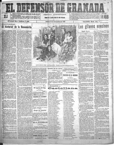 'El Defensor de Granada  : diario político independiente' - Año XLI Número 18988  - 1919 Noviembre 08