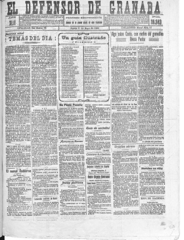 'El Defensor de Granada  : diario político independiente' - Año XLII Número 19243  - 1920 Mayo 06