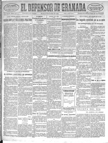 'El Defensor de Granada  : diario político independiente' - Año XLVI Número 23453 Ed. Mañana - 1924 Octubre 28