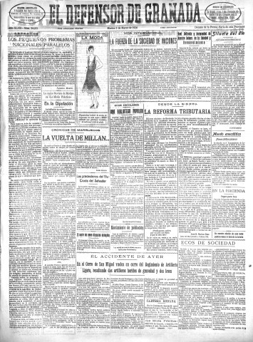 'El Defensor de Granada  : diario político independiente' - Año XLVIII Número 24253 Ed. Mañana - 1926 Marzo 02