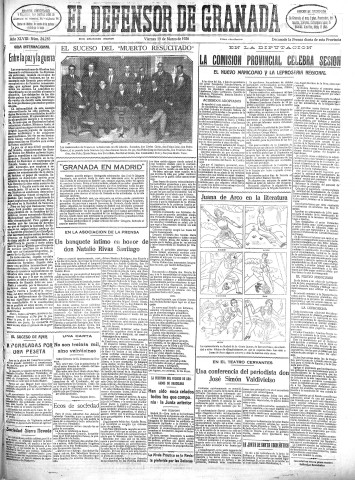 'El Defensor de Granada  : diario político independiente' - Año XLVIII Número 24283 Ed. Mañana - 1926 Marzo 19