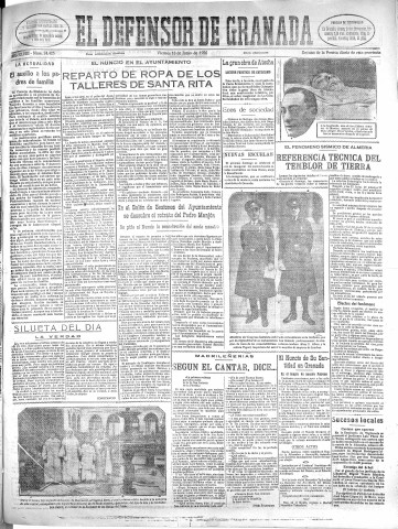 'El Defensor de Granada  : diario político independiente' - Año XLVIII Número 24425 Ed. Mañana - 1926 Junio 18