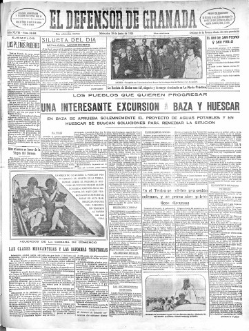 'El Defensor de Granada  : diario político independiente' - Año XLVIII Número 24444 Ed. Mañana - 1926 Junio 30