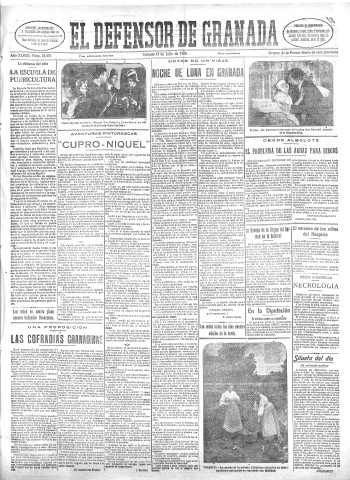 'El Defensor de Granada  : diario político independiente' - Año XLVIII Número 24476 Ed. Mañana - 1926 Julio 17