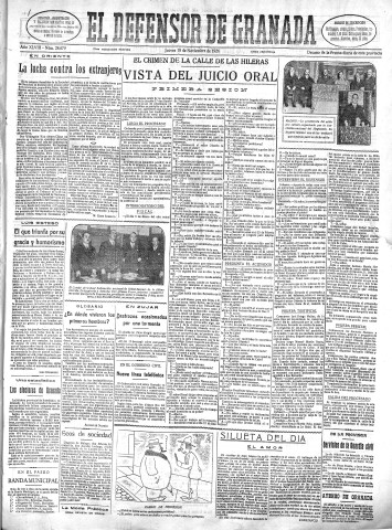 'El Defensor de Granada  : diario político independiente' - Año XLVIII Número 24679 Ed. Mañana - 1926 Noviembre 18