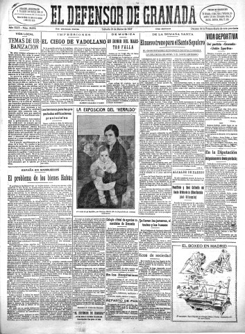 'El Defensor de Granada  : diario político independiente' - Año XLIX Número 24896 Ed. Mañana - 1927 Marzo 26