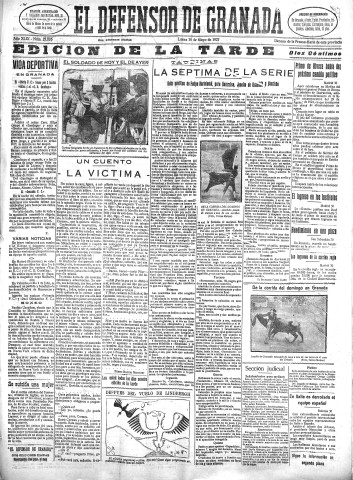 'El Defensor de Granada  : diario político independiente' - Año XLIX Número 25006 Ed. Tarde - 1927 Mayo 30