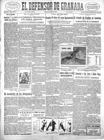 'El Defensor de Granada  : diario político independiente' - Año XLIX Número 25103 Ed. Mañana - 1927 Julio 15