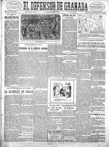 'El Defensor de Granada  : diario político independiente' - Año XLIX Número 25121 Ed. Mañana - 1927 Julio 26
