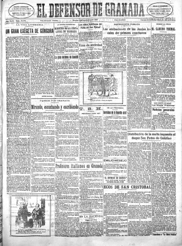 'El Defensor de Granada  : diario político independiente' - Año XLIX Número 25194 Ed. Mañana - 1927 Septiembre 06