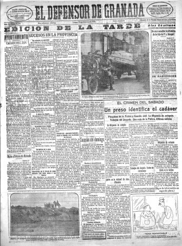 'El Defensor de Granada  : diario político independiente' - Año L Número 25490 Ed. Tarde - 1928 Febrero 27