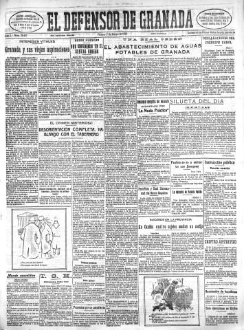 'El Defensor de Granada  : diario político independiente' - Año L Número 25497 Ed. Mañana - 1928 Marzo 02