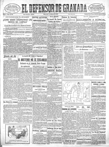 'El Defensor de Granada  : diario político independiente' - Año L Número 25505 Ed. Mañana - 1928 Marzo 07