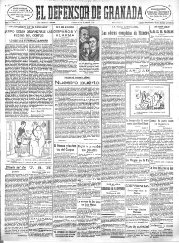 'El Defensor de Granada  : diario político independiente' - Año L Número 2551 Ed. Mañana - 1928 Marzo 10
