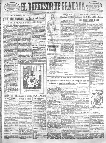 'El Defensor de Granada  : diario político independiente' - Año L Número 2553 Ed. Mañana - 1928 Marzo 11