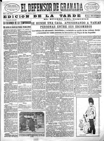 'El Defensor de Granada  : diario político independiente' - Año L Número 25632 Ed. Tarde - 1928 Abril 16