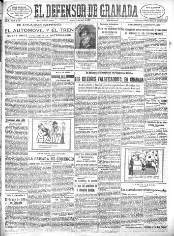 'El Defensor de Granada  : diario político independiente' - Año L Número 25645 Ed. Mañana - 1928 Abril 24