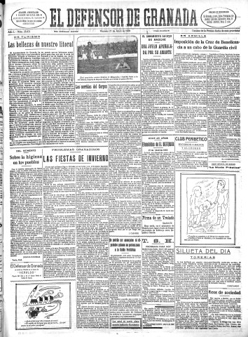 'El Defensor de Granada  : diario político independiente' - Año L Número 25651 Ed. Mañana - 1928 Abril 27