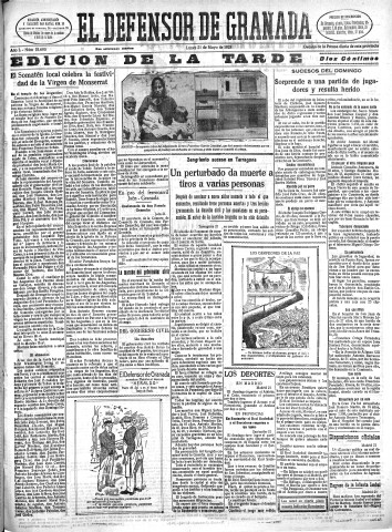 'El Defensor de Granada  : diario político independiente' - Año L Número 25690 Ed. Tarde - 1928 Mayo 21