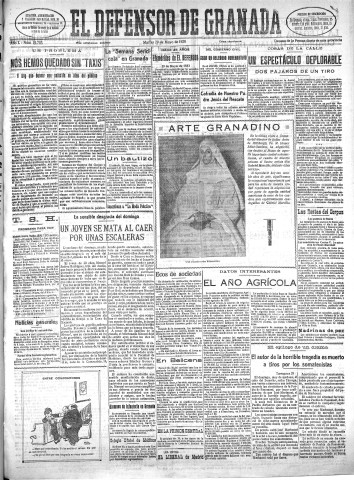 'El Defensor de Granada  : diario político independiente' - Año L Número 25703 Ed. Mañana - 1928 Mayo 29