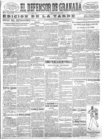 'El Defensor de Granada  : diario político independiente' - Año L Número 25804 Ed. Tarde - 1928 Julio 27