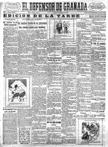 'El Defensor de Granada  : diario político independiente' - Año L Número 25855 Ed. Tarde - 1928 Agosto 27